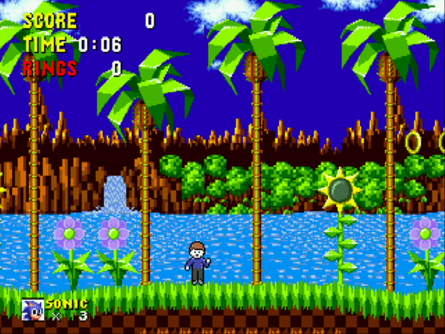 Play Teen Sonic in Sonic 1 for free without downloads