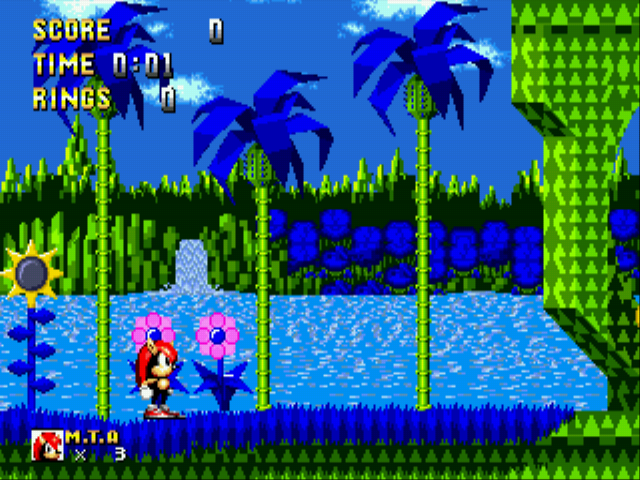 Mighty the Armadillo in Sonic The Hedgehog 2-Playthrough 